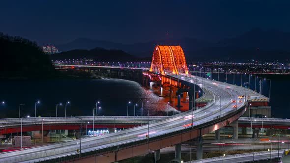 Banghwa Bridge at night South Korea