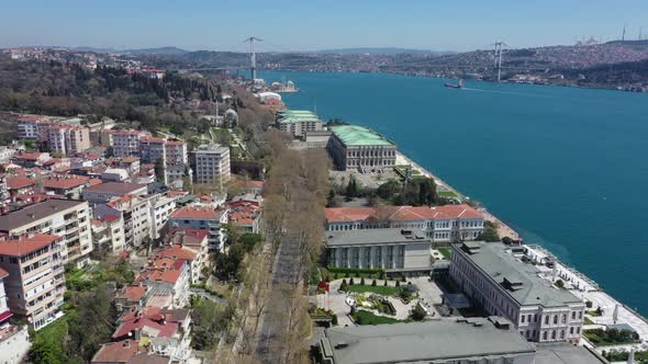 Bosphorus Bridge And Ortakoy Aerial Video