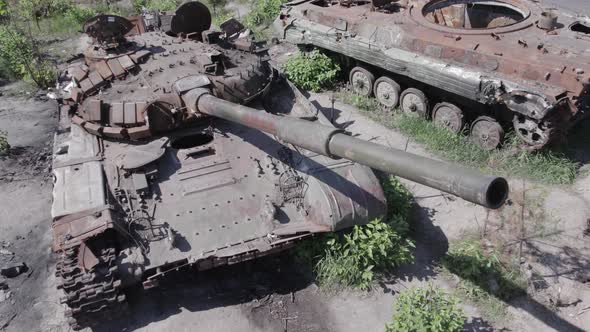 Destroyed Russian Military Equipment During the War in Ukraine alt