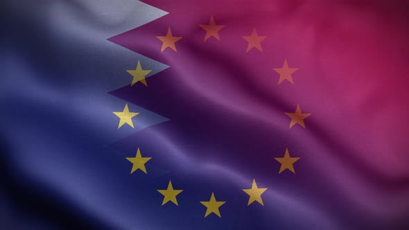 EU Bahrain Flag Loop Background 4K
