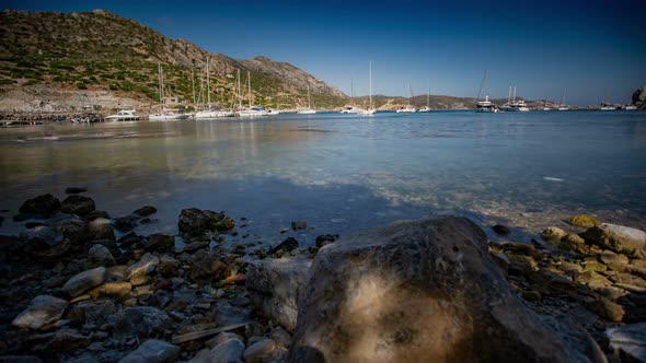 Knidos Ancient City  Harbor  Mption Timelapse 