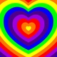 Rainbow Heart Tunnel Colorful Love Shape 4K TikTok Trend Dj Background Looped V1
