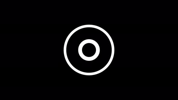 Glitch Circles Icon on Black Background