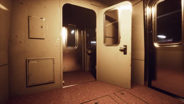 Empty Old Subway Train Station alt