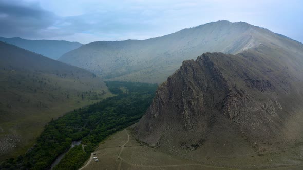 Mountain Sarma Gorge River and Forest