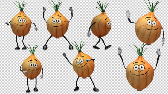 Onion Character Mascot (7-Pack)