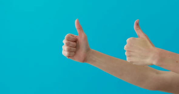 Hands Thumb Up Sign Isolated Isolated alt