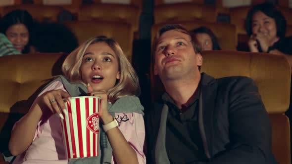 People Audience Watching Movie in Cinema Theater alt