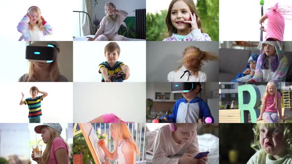Z Generation - Modern Children and Technology, Collage