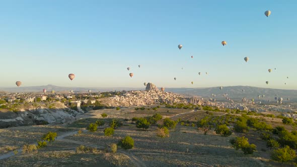 Hot Air Balloons Drone Shot