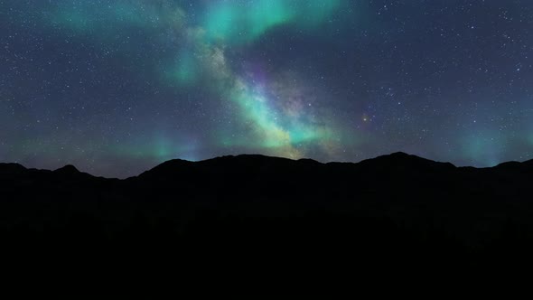 Fantastic Aurora Mountain Starry Night Northern Lights Polar Merry Dancers alt