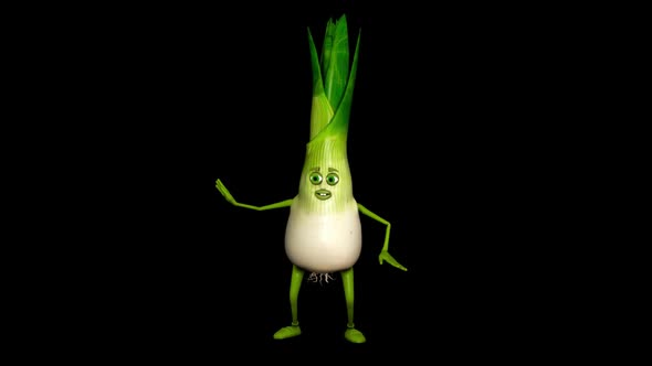 Onion Dancing Looped Alpha Channel