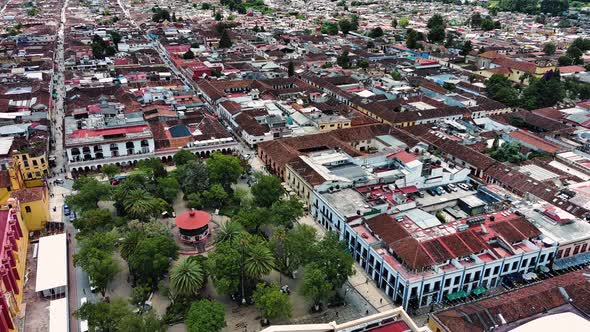 San Cristobal De Las Casas Aerial Drone Rooftop Chiapas Traditional Mexico View Colourful Town alt