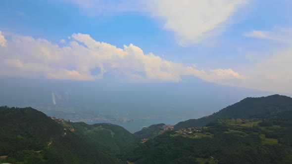 Clouds passing over the Mountains alt