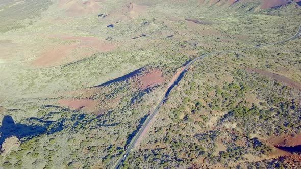 The Long Road in the Between the Mountains in Tenerife Spain alt