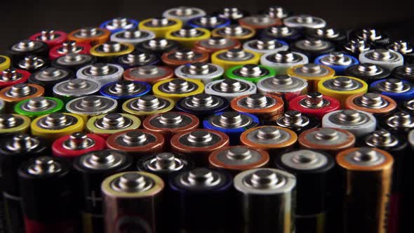 Closeup Used AA Batteries alt