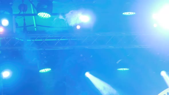 Stage Multi-colored Lighting. Concert Lights. Lighting Effects on Concert Stage alt