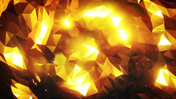 Simple Gold Polygon Background 4k 