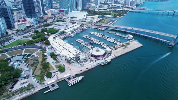 Downtown Miami Florida United States. Tourism landmark of city. alt