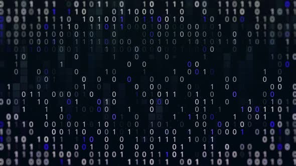 Binary code fast typing on dark display alt