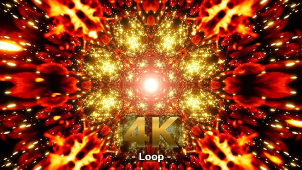 Glowing Intricate Geometric Flower VJ Tunnel Loop alt