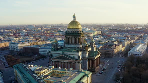 St. Isaac's Cathedral of St. Petersburg Aerial View