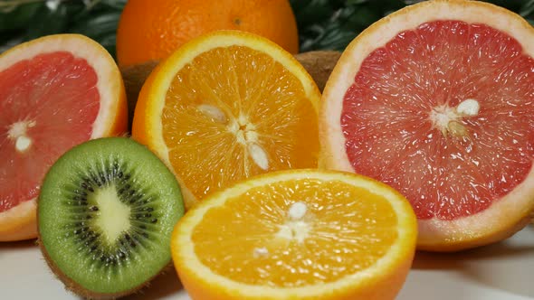 Colorful Fruit Citrus and Kiwi Fruit, Stock Footage | VideoHive