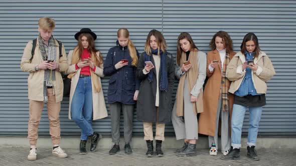 Students Look at Cell Phones