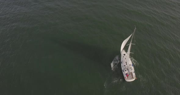 Aerial Over Yacht Boat 2