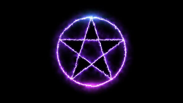 Glowing Neon Light Star Magic Circle Loop, Motion Graphics | VideoHive