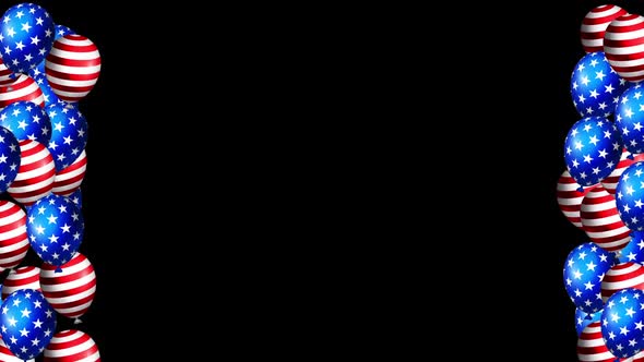 USA Flag Floating Balloons alt