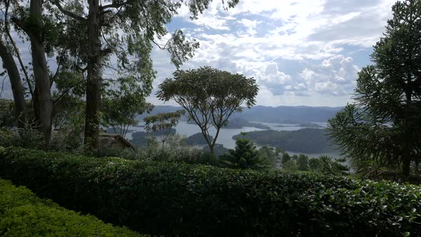 Lake Bunyonyi seen from an alley, Uganda alt
