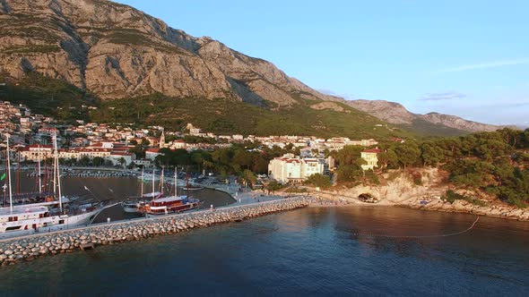 Aerial view of Makarska riviera alt