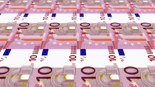 10 Euro Note Money Loop Background 4K 03