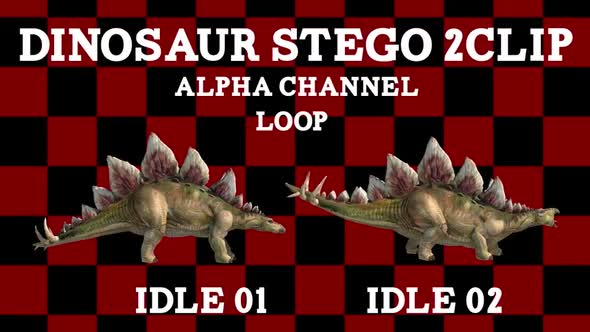 Dinosaur Stego 2 Clip Alpha Loop