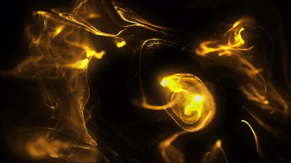 Gold Particles Animation Background Loop 4K
