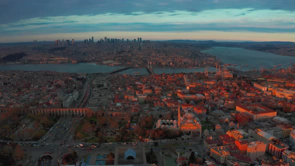 Istanbul Bosporus Bridge on Sunset alt