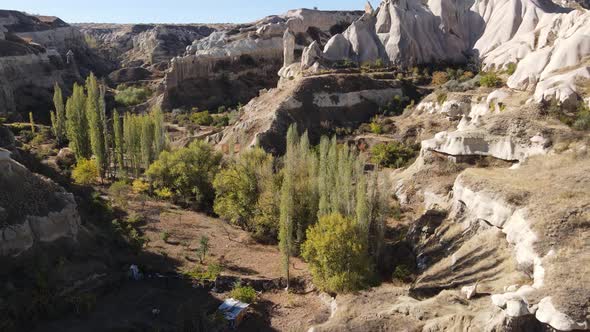 Cappadocia Landscape Aerial View. Turkey. Goreme National Park alt