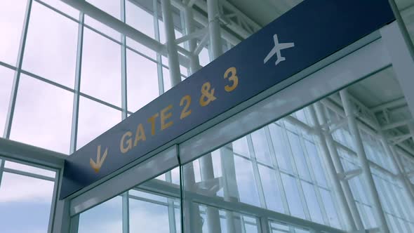 Modern and Clean Airport Gate Terminal Glass Windows alt
