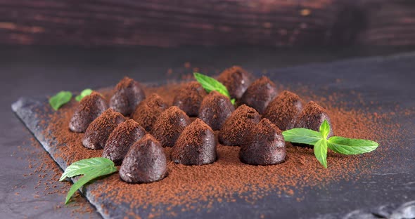 Chocolate Truffles Powdered with Cocoa