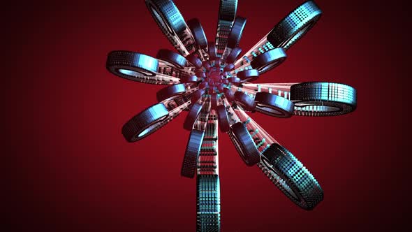 3d red animation background alt