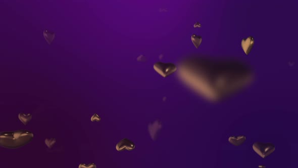 Gold Hearts Slow Motion 4k alt