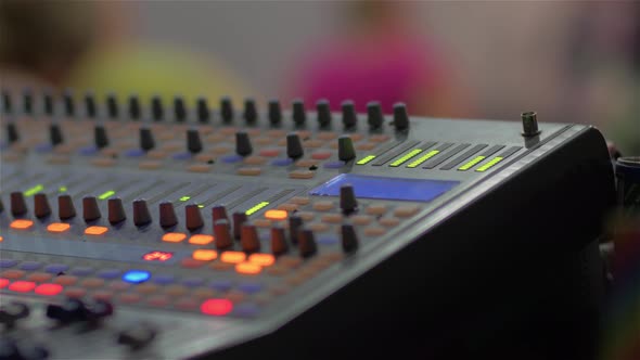Professional Sound Console Closeup alt