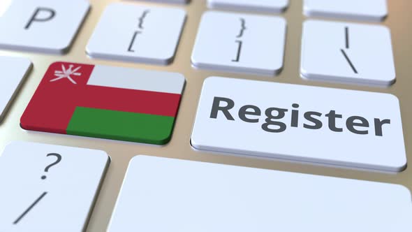 Register Text and Flag of Oman on the Keyboard