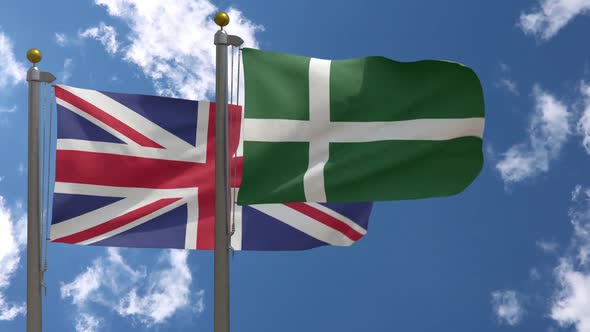 United Kingdom Flag Vs Isle Of Barra Flag Scotland On Flagpole alt
