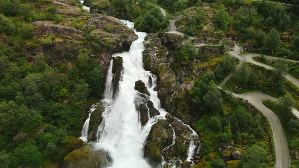 Briksdalsbreen glacier arm of Jostedalsbreen, Briksdalsbre, Norway alt