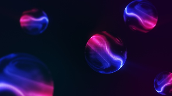 Colorful Neon Glowing Spheres alt