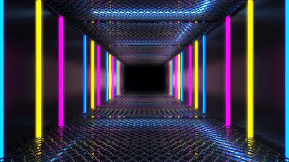 Abstract Lights Tunnel Loop 4K