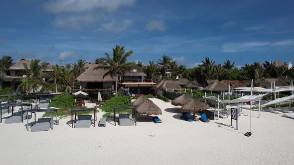 Luxury Resort Hotel Beach Front Ocean Palm Trees Tropical, Stock Footage