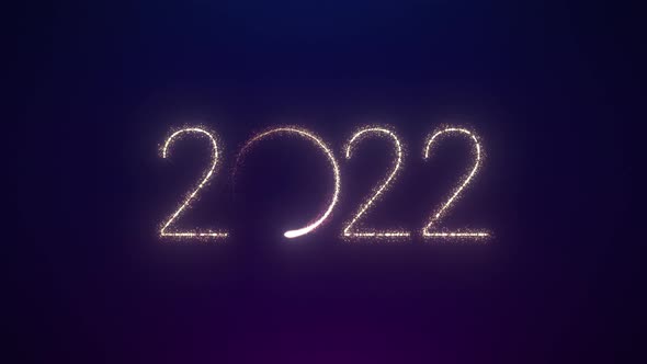 Happy New Year 2022 Animation with Dynamic Particles